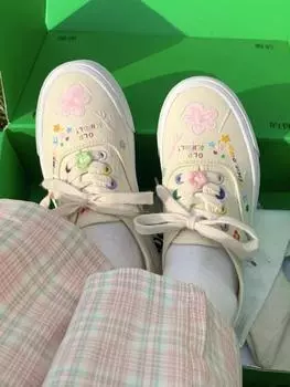 Women s Shoes Low Kawaii Lace Up Female Footwear Canvas Cute Light Shoe Stylish Promotion A Offer Price Summer 2024 Urban 35