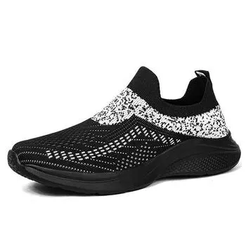 Women s Shoes New Summer Light Breathable Slip-on Large Size Elderly Leisure Walking Style Shoes Athletic Sneakers 40 чёрный