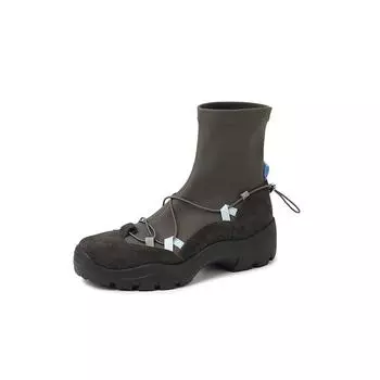 Women s shoes Small thick-soled heightening sports style short boots Comfortable casual elastic boots Muffin Martin boots 35