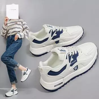Women s shoes spring spring new student tide all wear thick sole sports single spring autumn casual shoes H568 35 хаки