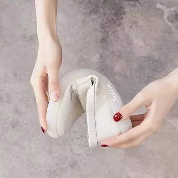 Women S Single Shoessummer New British All -Match Leather Soft Bottom White Flat Bottom Love Nurse Pregnant Women Shoes 40 бежевый