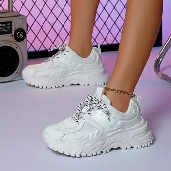Women’s Sneakers Height Increase Casual Outdoor School Student Shoes Couple Men Lightweight Sneakers Plus Size 37-45 EU: 37 белый