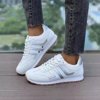 Women s sneakers Lightweight Forrest Gump shoes White flats Leather casual shoes Women s training shoes Running shoes 36 белый