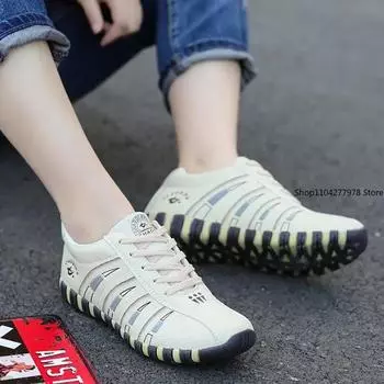 Women s Sport Shoes Woman Fashion Striped Lace Up Running Casual Shoes Womens Casual Sneakers Ladies Platform Shoe 36