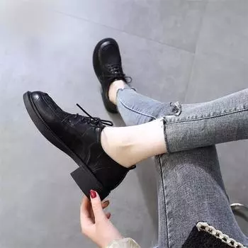 Women s Summer Footwear with Heel Office Shoes for Woman 2024 Square Heels Toe Normal Leather Casual on Promotion Sale Offer Y2k 35