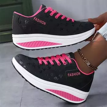 Women s thick soles increase new casual sports shoes swing fashion women chunky designer walking big size women s shoes 36