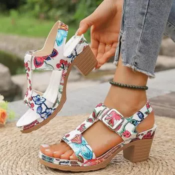 Women Sandals Breathable Comfortable Shallow Sandals 2024 Summer New Fashion Hot Sandals Casual Beach High Heels Women Shoes 36