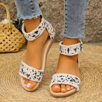 Women Sandals Lightweight Flat Shoes for Women Summer Sandals Platform Shoes Leopard Print Sandalias Mujer Casual Summer Shoes 35