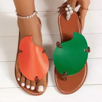 Women Slippers 2024 New Summer Flat Shoes Women Slippers Fashion Outdoor Beach Flip Fops Sandals Comfortable Casual Slides Women 36