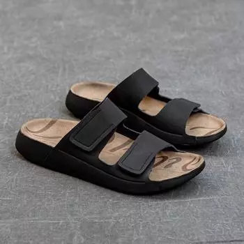 Women Slippers Outside 2024 Leather Breathable Slippers Women Casual Thick Sole Sandals, Anti Slip Soft Sole Beach Shoes Slipper 35 белый