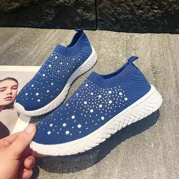 Women Sneakers New Breathable Mesh Comfortable Shoes for Women Soft Bottom Plus Size Flat Loafers Non Slip Casual Sneakers Woman 36 чёрный