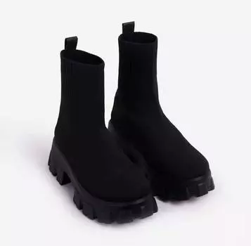 Women Thick-Soled Boots Autumn Winter Couple Shoes Casual Large Size Red Knitted Short Boots Fashion Women Boots Size 36-41 36 белый