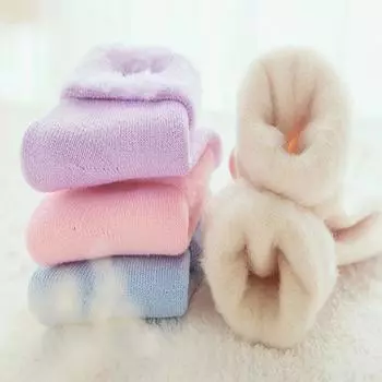 Women Thicken Winter Warm Socks Cute Soft Fluffy Fuzzy Snow Sock Cotton Cashmere Black White Floor Sleep Thermal Socks Female 37-43