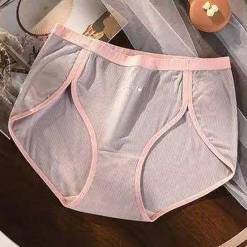 Women Underwear Soft Briefs Breathable Ladies Modal Underpants XL XXL 3XL High Waist Panties Fit 40kg to 100kg XL серый