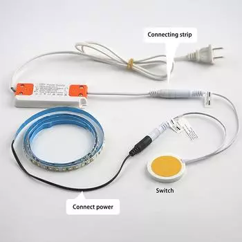 Деревянная панель Dc12V 24V со светодиодным сенсорным датчиком, диммерный переключатель 5A 60W, скрытый поверхностный переключатель для светодиодной ленты, сенсорный переключатель