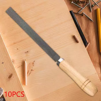 Wood File Handles Ergonomic Woodworking with Metal Rings Cutting Tool Replace for