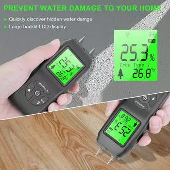 Wood Moisture Meter Wood Humidity Tester Hygrometer Timber Damp Detector Tree Density Digital Tester Woodworking Tools CHINA