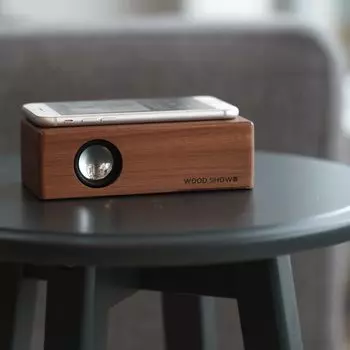 WOOD SHOW Просто поместите динамик для смартфона Деревянный смартфон Музыкальный динамик для смартфона Музыкальный плеер расширяет звучание вашего смартфона Портативный динамик