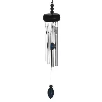 Wood Wind Chimes for Outside Wind Chime Outdoor Clearance with 4 Metal Tubes Wood & Metal Hanging Decorations Supplies
