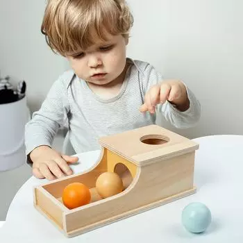 Wooden Box Toy For Babies 3 Balls That Can Be Sorted And Stacked, Colorful Learning Educational Toy, Gift For Toddlers, Preschool Girls And Boys One Size