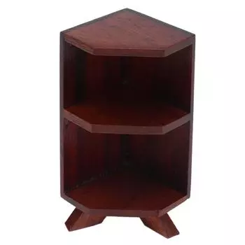 Wooden Dollhouse Bookcase DIY Miniature Mini Dollhouse Bookshelf Cabinet Furnishings Pretend Play