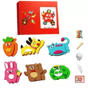 Woodland Animals Craft Kit Forest Creatures DIY Sewing Art Animals Beginners For Kids Education M2A3 animal-6pcs
