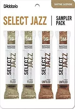 WOODWINDS Jazz Select Baritone Sax Reed Sampler Pack F3S F3M UF3S UF3M D Addario DSJ-L3S