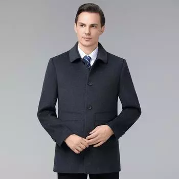 Wool double-sided woolen coat men s autumn and winter new business casual men s cashmere woolen coat 170