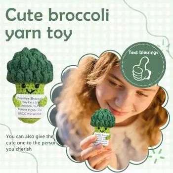 Woolen Knitting Pendant Broccoli Cute Funny Doll One Size