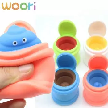 Woori Poop Up Забавный туалетный блок Squeeze Bad Joke Антистрессовая игрушка Прятки Фигурки Снятие стресса Непоседа игрушки для детей и взрослых