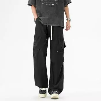Working Pants American Men s New Spring and Autumn Loose Straight Straight Pants High Street Charge Trousers M