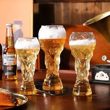 World Cup Beer Glass Creative 450 мл 600 мл 800 мл Кружка Hercules Mug Пивная кружка, стеклянный футбольный кубок, хрустальный бокал для вина, футбольный мир 401-500ml