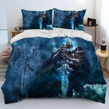World of Warcraft, WOW, комплект постельного белья с принтом игры, пододеяльник, комплект постельного белья, пододеяльник, наволочка, комплект постельного белья размера «king-size» 70x133cm 2pcs