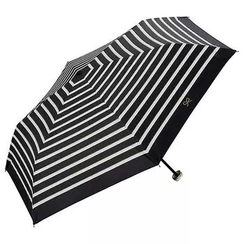 World Party Folding Zipper Rope BK (Wpc.) Parasol, Black, 50cm, Women s, Case, Light-Blocking Border, Mini, 801-917 чёрный