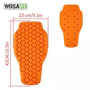 WOSAWE CE одобренный PU сменный мотоциклетный протектор спины куртка для мотокросса накладки на спину мотоциклетная защитная экипировка one size оранжевый