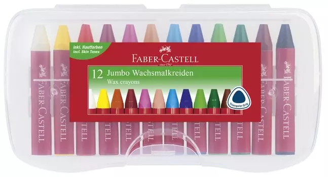 восковые мелки jumbo 12 цветов набор 120011 Faber-Castell