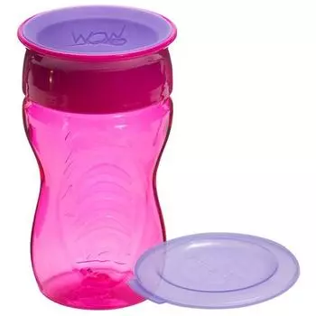 Wow Cup Kids Соломенная чашка из тритана, 296 мл, розовый, 1 шт.