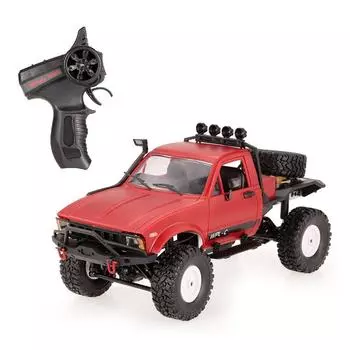 WPL C14 1/16 2,4 ГГц 4WD RC Гусеничный внедорожный полуприцеп с фарой RTR красный
