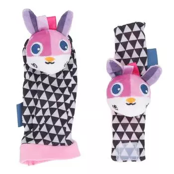 Wrist Rattle Foot Finder Socks Set Cute 3D Shape Baby Infant Rattle Socks Toys Brain Development