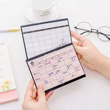 Writing Pads Memo Pad Month Plan NoteBook Plan Notebook Tearable Notebook Desktop Schedule Book белый