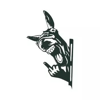 Wrought Iron Donkey Silhouette Wall Art Outdoor Garden Decoration Statue Metal Crafts One Size
