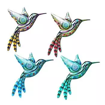 Wrought Iron Hummingbird Ornament Metal Wall Art Decor Hanging Crafts for Home Living Room Bedroom Outdoor Garden Decor
