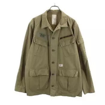 WTAPS Jungle Fatigue Long sleeve Military shirt Khaki green Men s Used