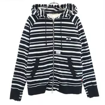 WTAPS made in Japan Border Pattern Long sleeve Zip hoodie S white x black Men s Used