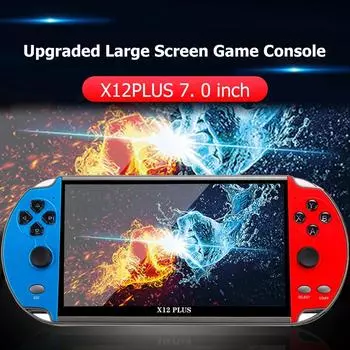 X12 Plus портативная игровая консоль 10000 игр 7,1-дюймовый HD экран классический видеоигровой плеер поддержка ТВ-выхода подарок для детей и взрослых