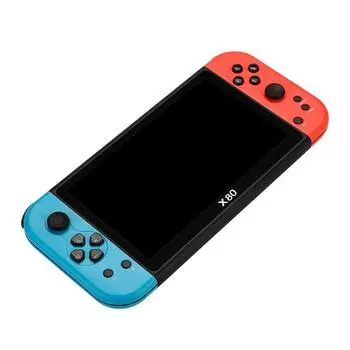 X80 Blue Red портативная игровая консоль 16 ГБ встроенный много игр 7-дюймовый HD выход ретро игры дешевая поддержка ТВ игры Gameboy для детей и взрослых 25*12*1.5cm красный/синий