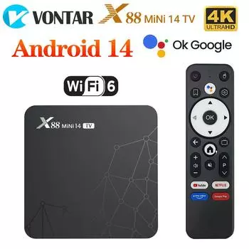 X88 MiNi 14 TV Box Android14 Rockchip RK3518 2 ГБ 16 ГБ 32 ГБ Поддержка 4K HDR Wifi 6 BT5.0 Set Top Box 2G16G