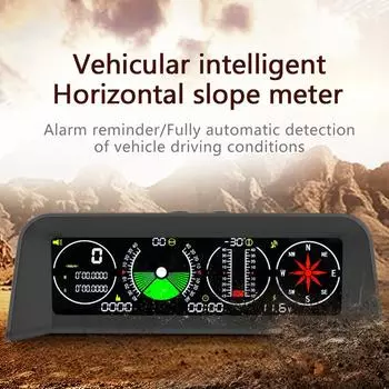 X90 Slope Meter HUD Цифровой инклинометр скорости с 4 функциями GPS Head Up Display Угол наклона уровня для всех автомобилей Многофункциональный
