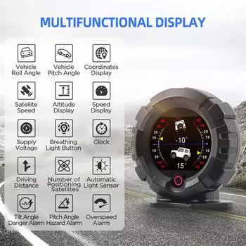 X95 GPS HUD Уклономер Head Up Display Автоматический электронный спидометр MPH KMH Скорость Pitch Угол наклона Высота Автомобильные аксессуары HUD