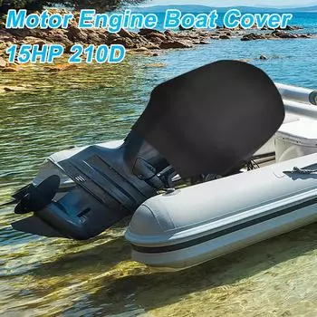 X Autohaux Half Boat Motor Cover 210D Водонепроницаемый подвесной лодочный мотор Защита от солнца Пыленепроницаемый защитный чехол для морского двигателя Холст